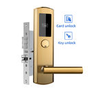الفولاذ المقاوم للصدأ الإلكترونية الذكية بطاقة RFID فندق نظام قفل الباب مع مفتاح ميكانيكي