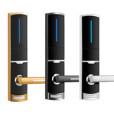 310 * 72mm سبائك الزنك فندق أقفال الباب الإلكترونية الذكية مع بطاقة RFID والمفتاح الميكانيكي