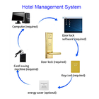 قفل باب فندق ميفار باللون الذهبي مع نظام برمجيات إدارة مجانية