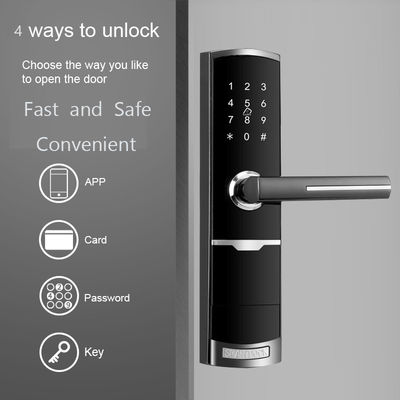 قفل الباب ذو المفاتيح الذكية ذو اللون الذهبي بالتحكم عن بعد مع تطبيق TTlock Card Key
