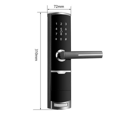 قفل الباب ذو المفاتيح الذكية ذو اللون الذهبي بالتحكم عن بعد مع تطبيق TTlock Card Key