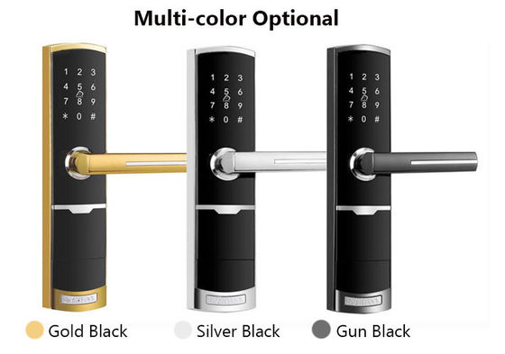 قفل الباب ذو المفاتيح الذكية ذو اللون الذهبي بالتحكم عن بعد مع تطبيق TTlock Card Key