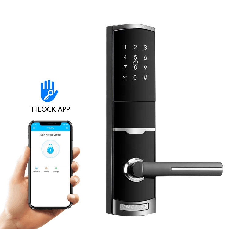 قفل كلمة السر من سبيكة الزنك قفل الباب الإلكتروني الذكي مع تطبيق TTlock Tuya