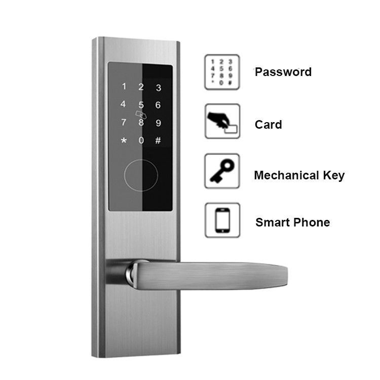 FCC الأمن كلمة المرور أقفال الباب 1.5V نظام قفل باب بطاقة RFID
