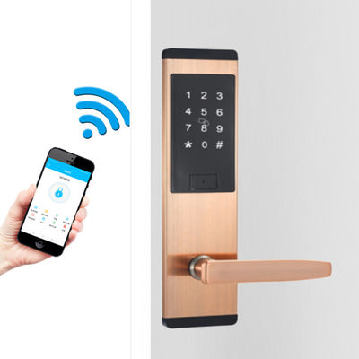 قفل الباب ذكي من الفولاذ المقاوم للصدأ باللون الأسود مع تطبيق TTlock الذكي